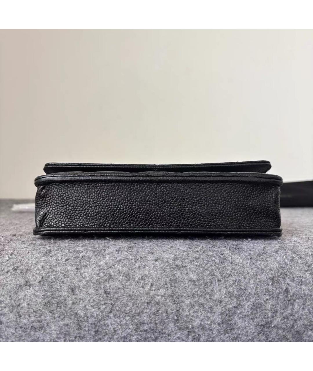 CHANEL Черная кожаная сумка через плечо, фото 6