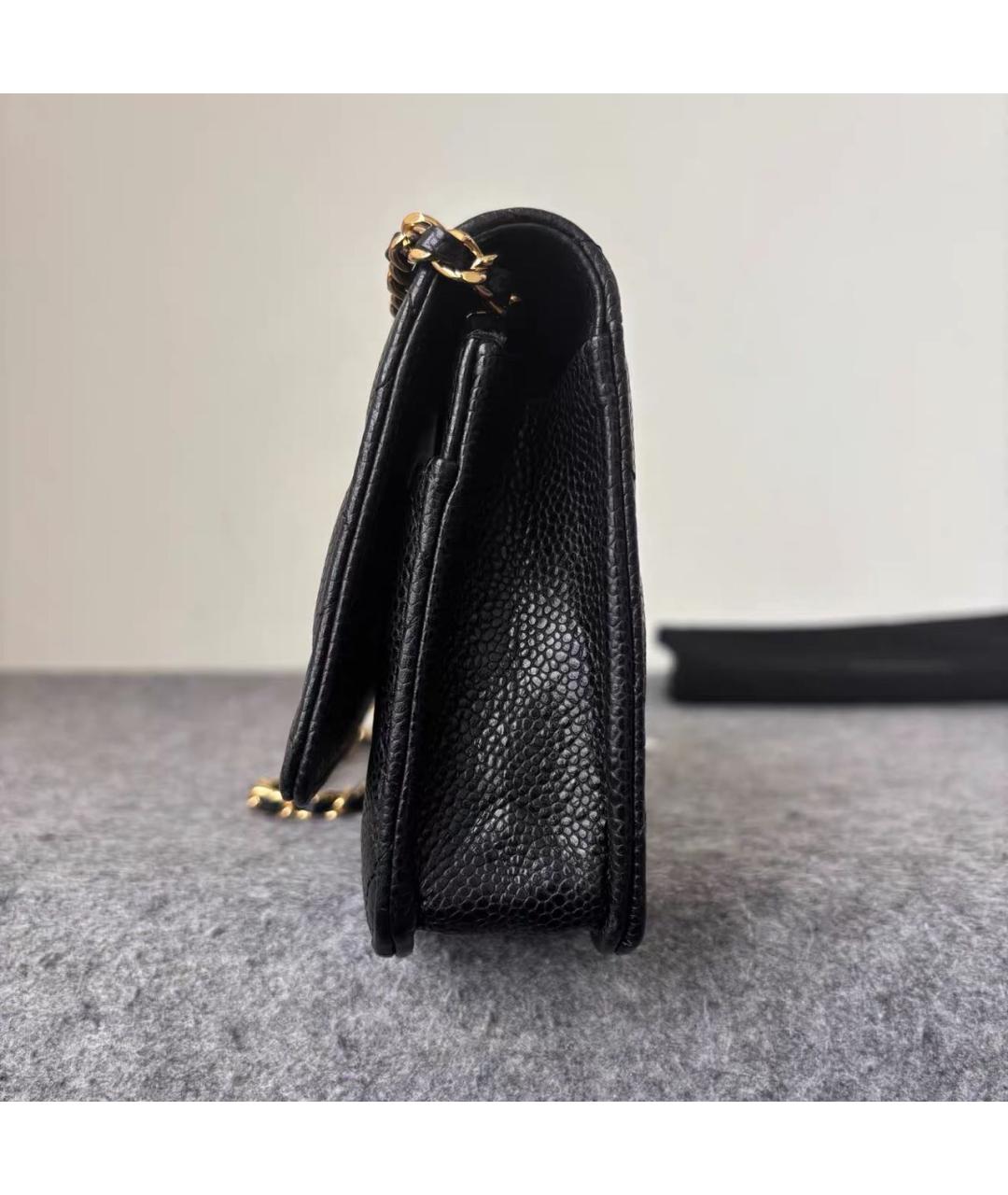 CHANEL Черная кожаная сумка через плечо, фото 4