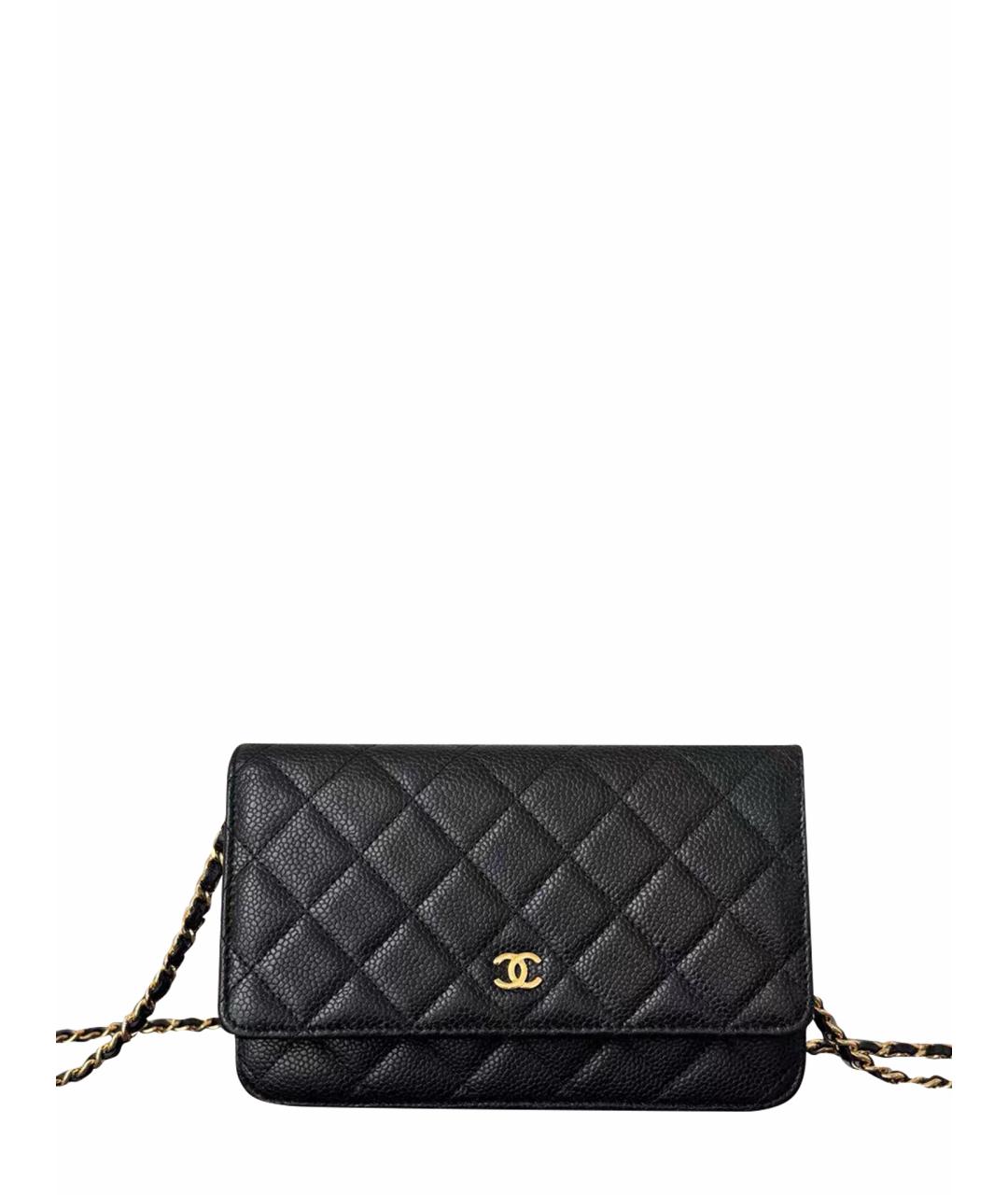CHANEL Черная кожаная сумка через плечо, фото 1
