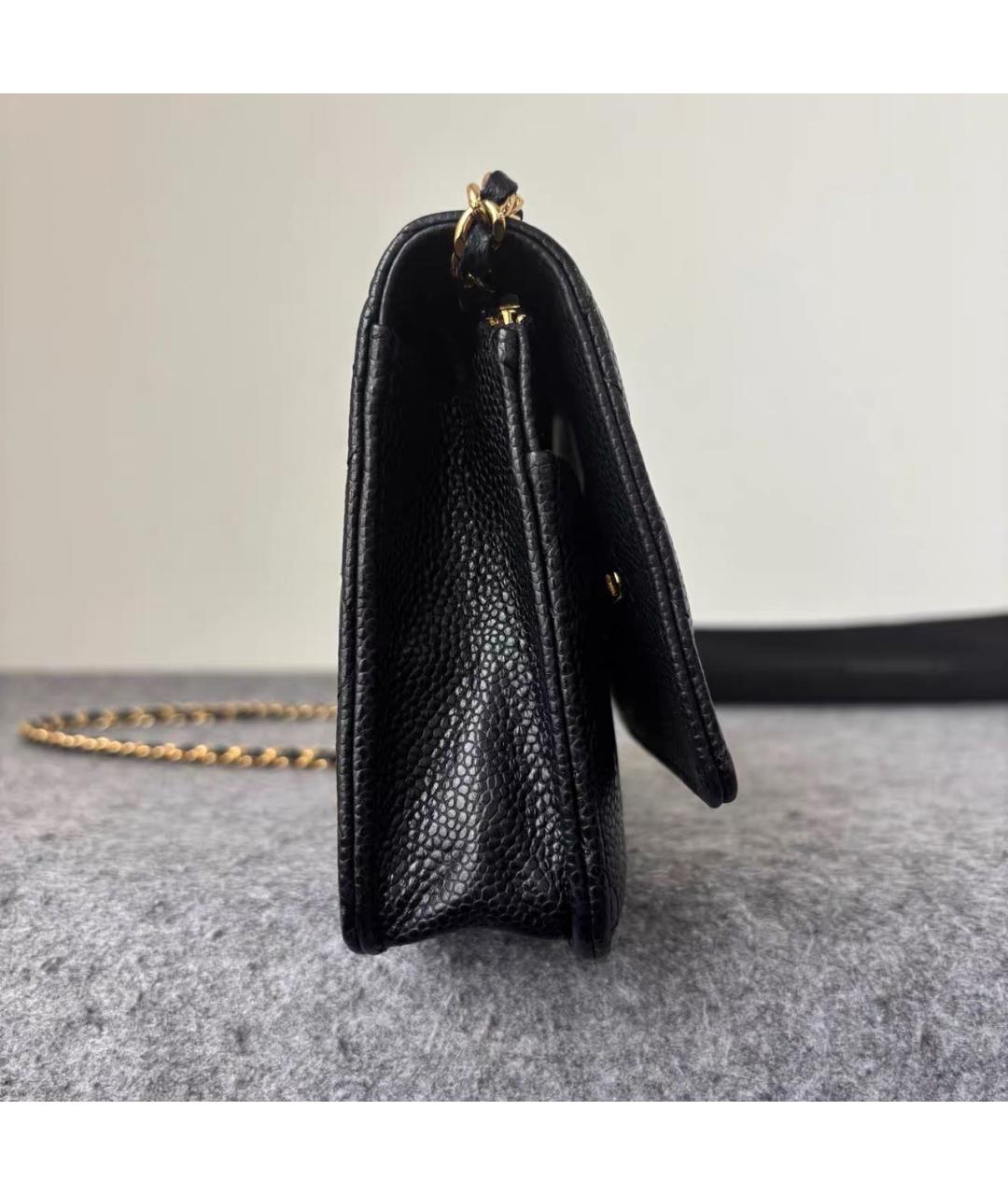 CHANEL Черная кожаная сумка через плечо, фото 3