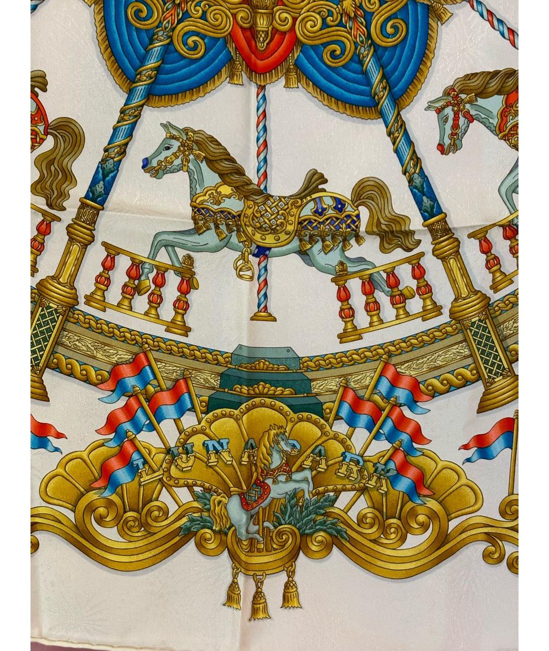 HERMES Мульти шелковый платок, фото 5