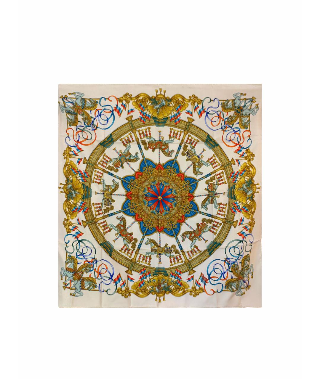 HERMES Мульти шелковый платок, фото 1