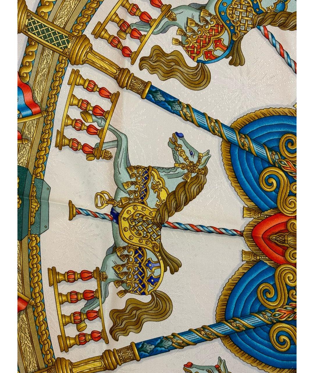 HERMES Мульти шелковый платок, фото 3