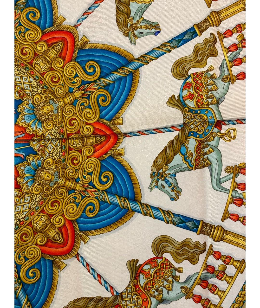 HERMES Мульти шелковый платок, фото 2