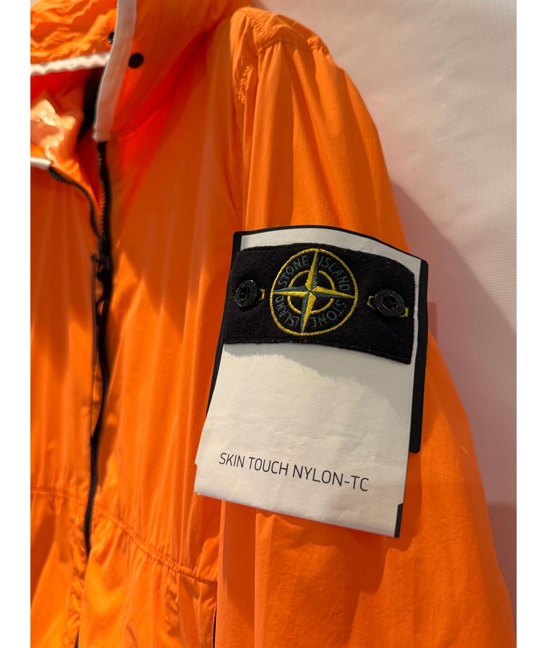 STONE ISLAND Оранжевая полиуретановая куртка, фото 2