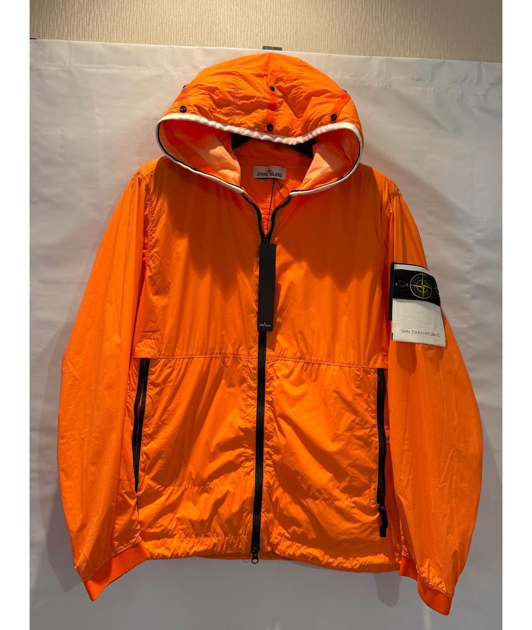 STONE ISLAND Оранжевая полиуретановая куртка, фото 5