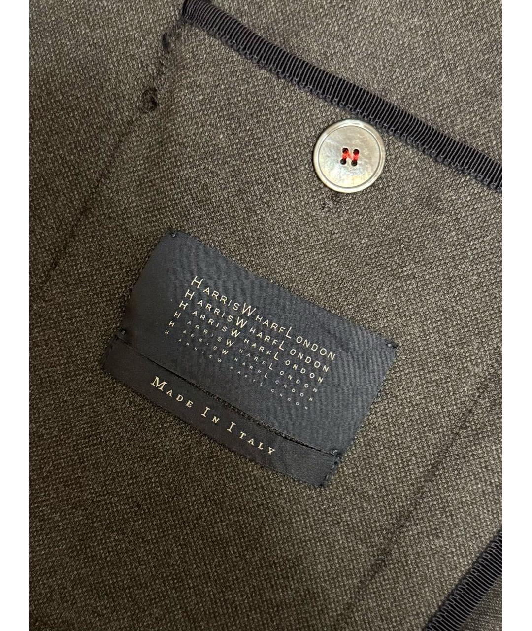 HARRIS WHARF LONDON Темно-синий хлопковый пиджак, фото 3