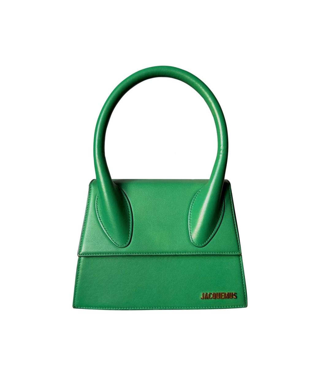 JACQUEMUS Зеленая кожаная сумка через плечо, фото 9