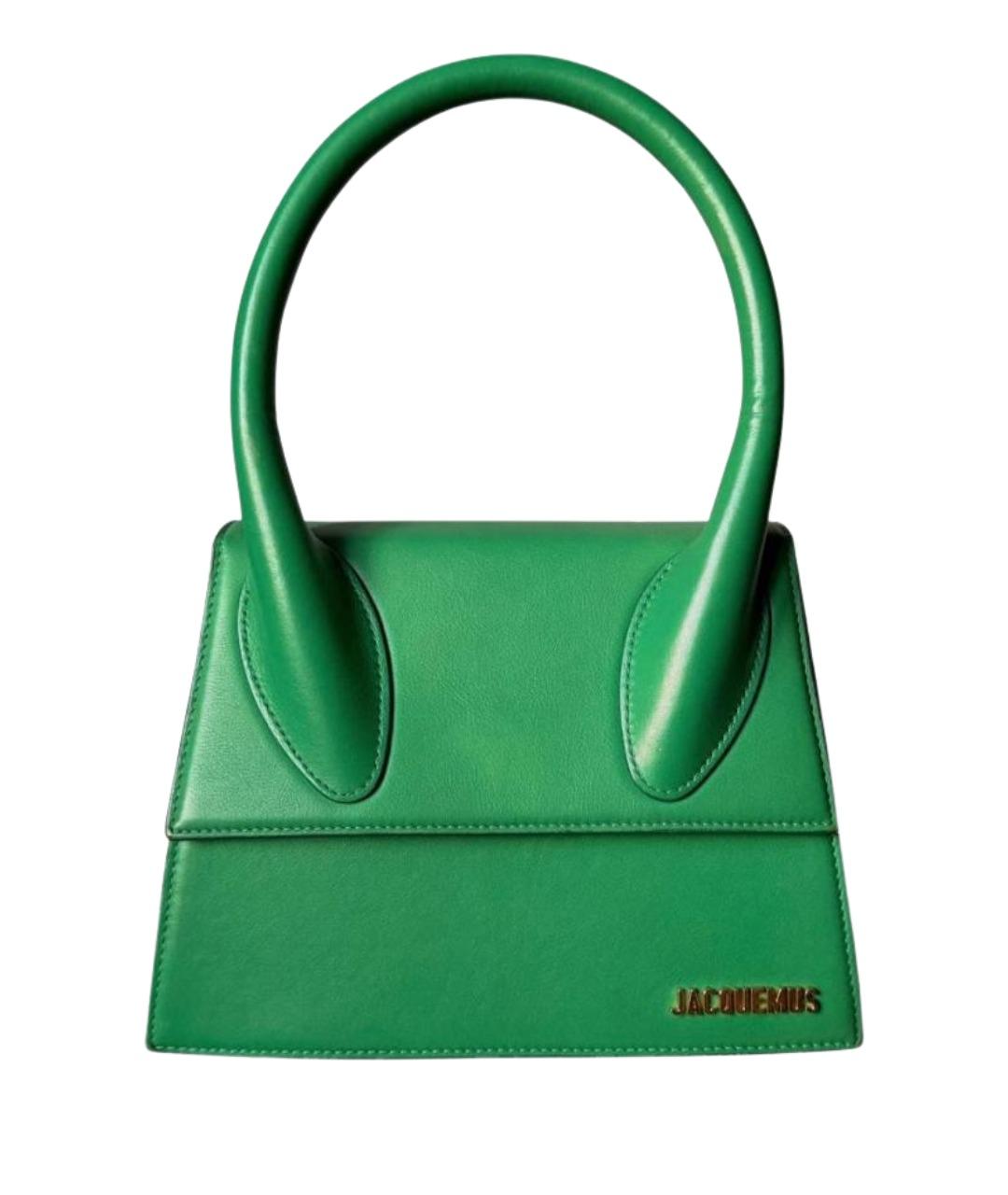 JACQUEMUS Зеленая кожаная сумка через плечо, фото 1