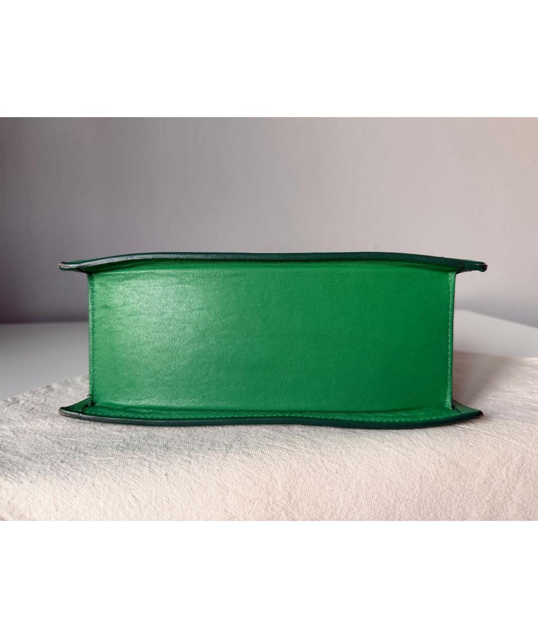 JACQUEMUS Зеленая кожаная сумка через плечо, фото 7