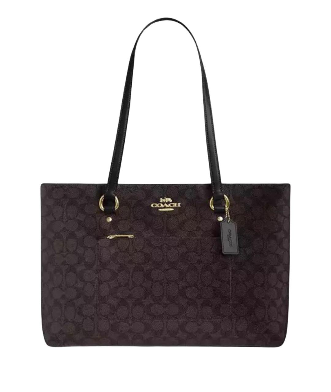 COACH Коричневая кожаная сумка тоут, фото 1