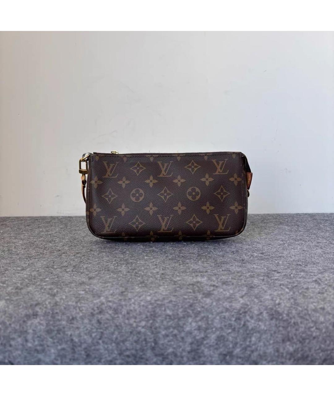 LOUIS VUITTON Коричневая кожаная сумка с короткими ручками, фото 2