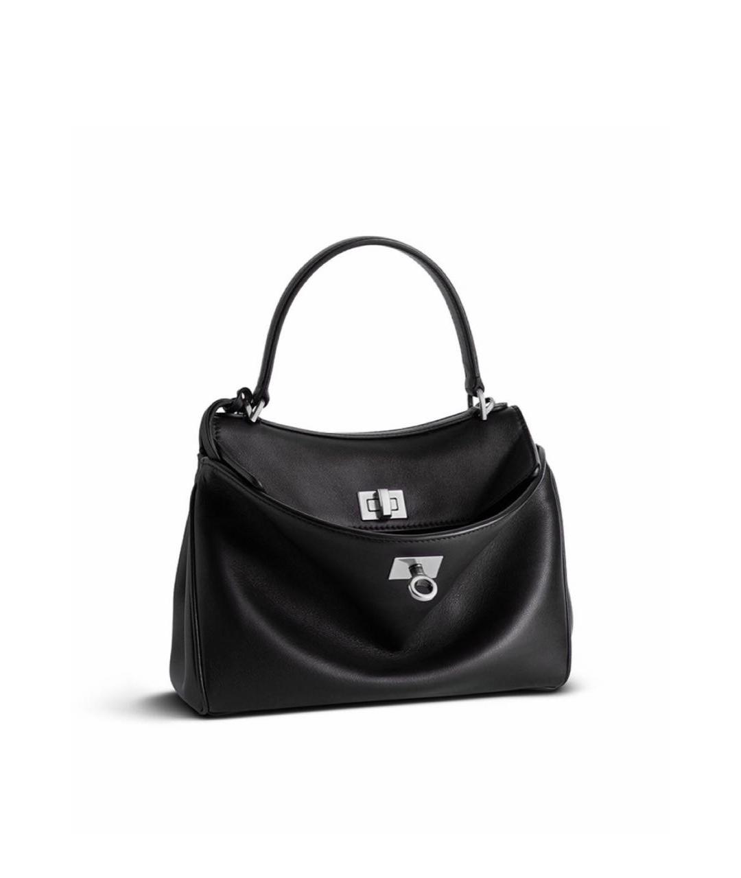 BALENCIAGA Черная кожаная сумка через плечо, фото 3