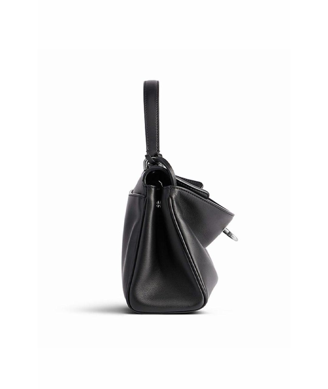 BALENCIAGA Черная кожаная сумка через плечо, фото 4