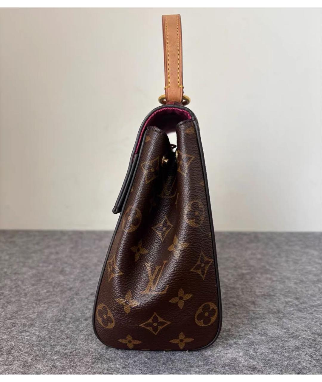 LOUIS VUITTON Коричневая кожаная сумка через плечо, фото 4