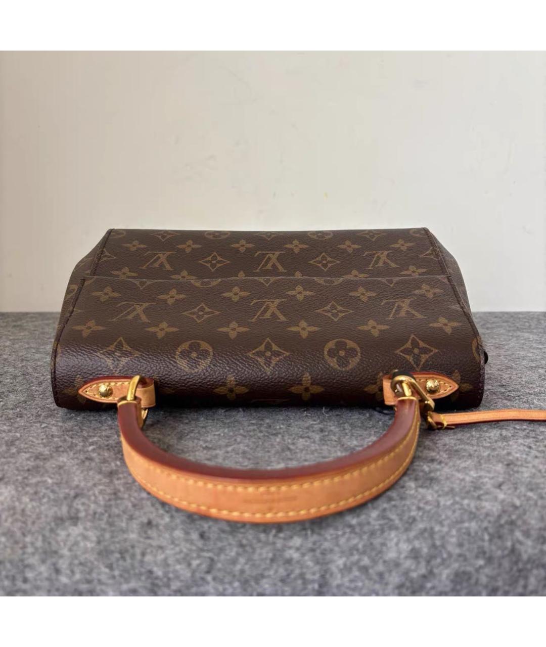 LOUIS VUITTON Коричневая кожаная сумка через плечо, фото 5