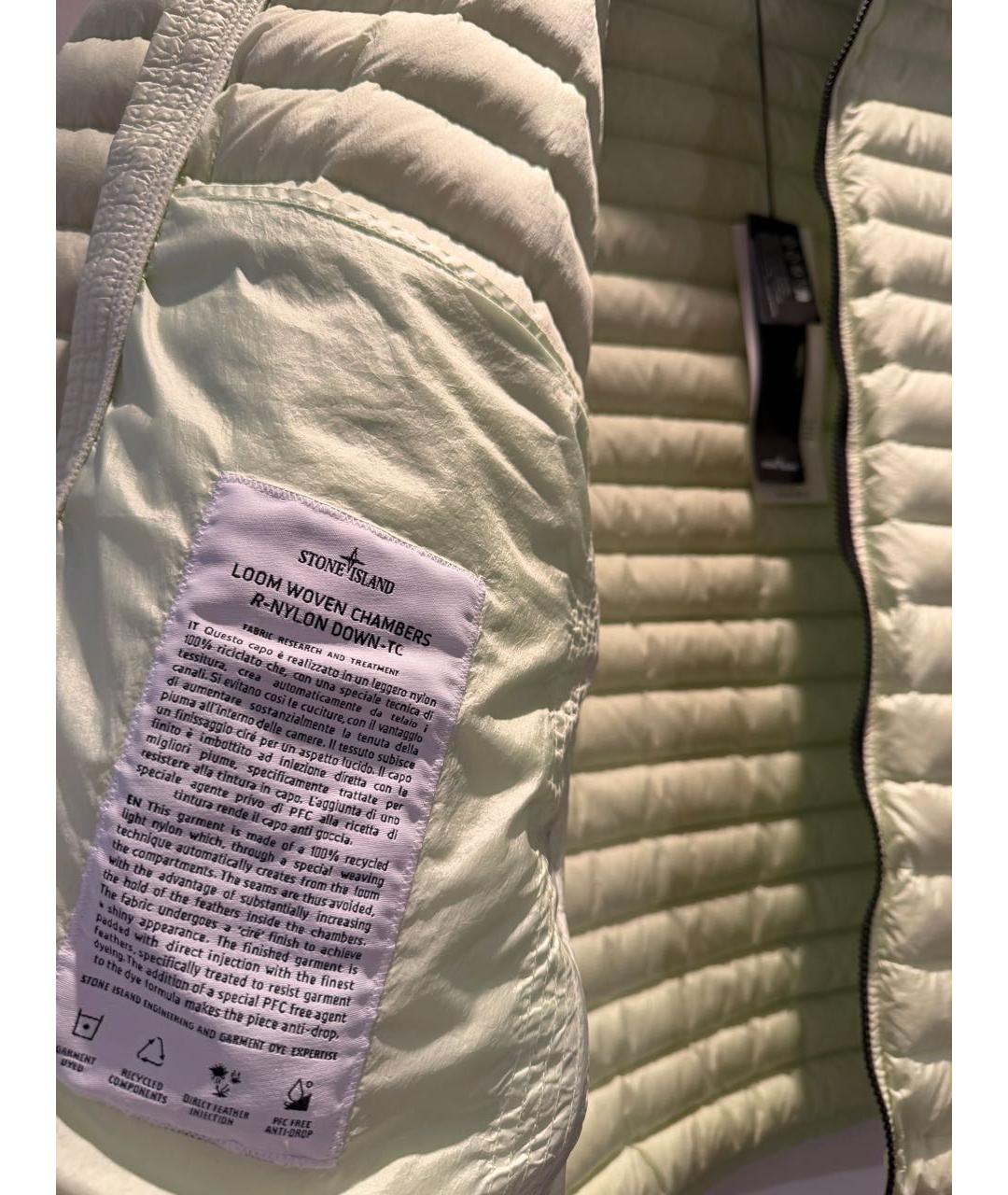 STONE ISLAND Салатовая полиамидовая куртка, фото 3