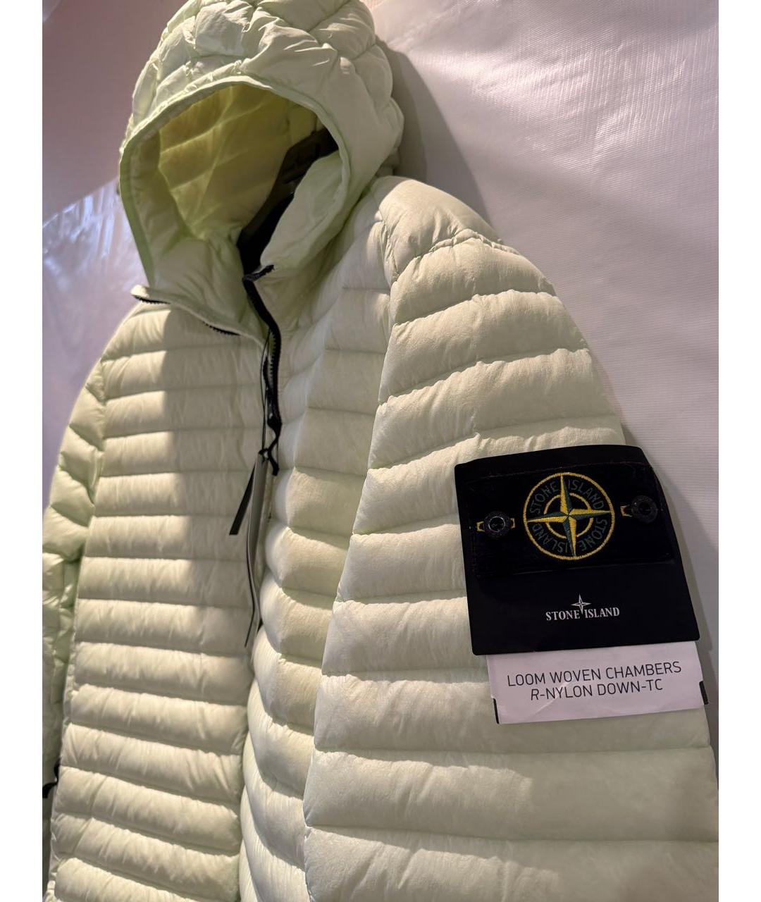STONE ISLAND Салатовая полиамидовая куртка, фото 2