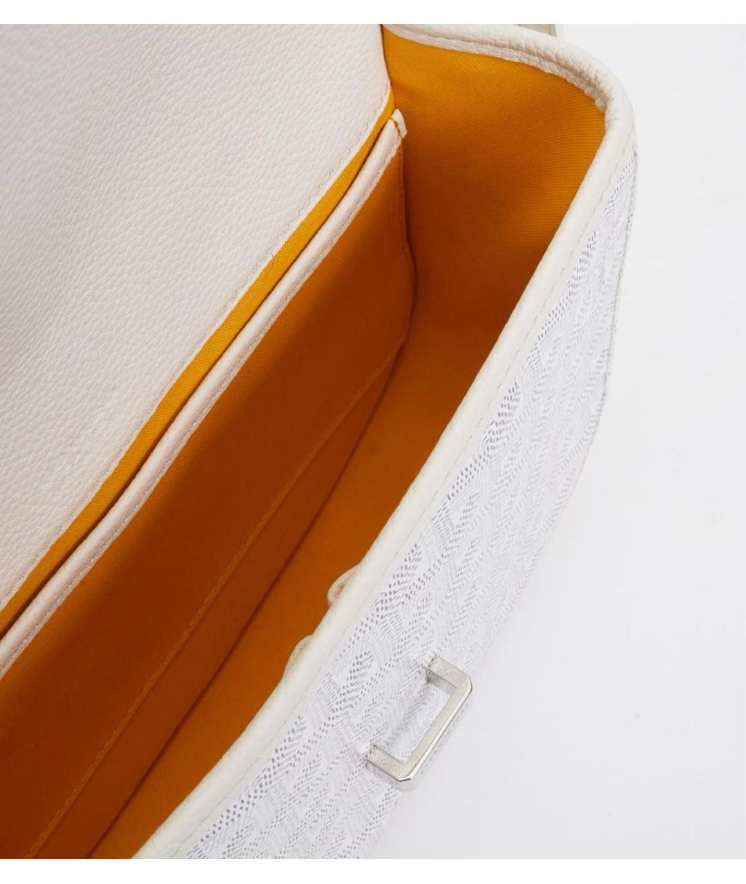 GOYARD Белая кожаная сумка на плечо, фото 6