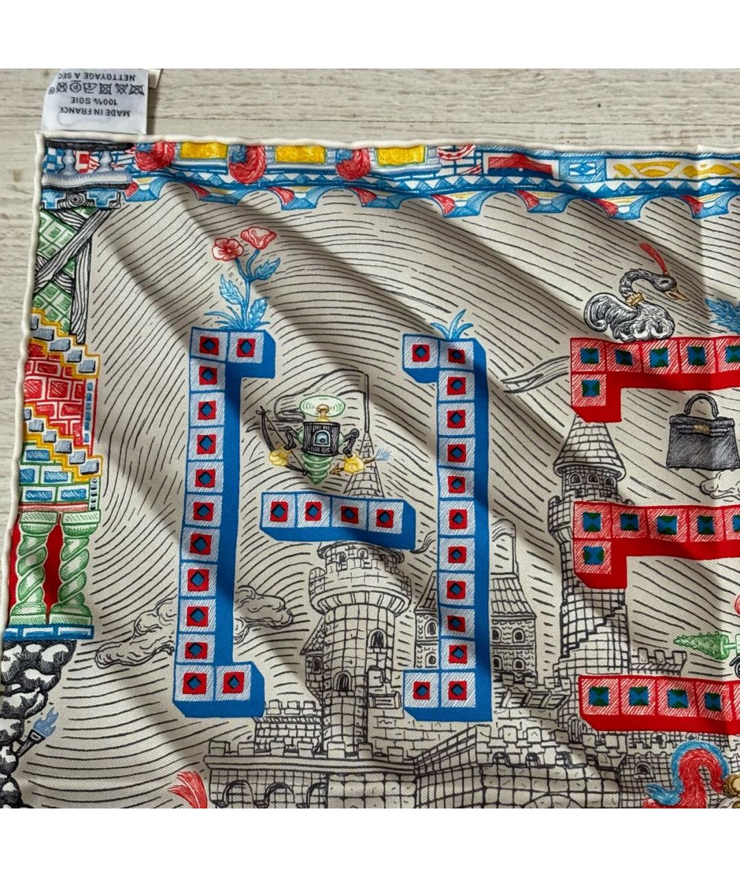 HERMES Мульти шелковый платок, фото 3