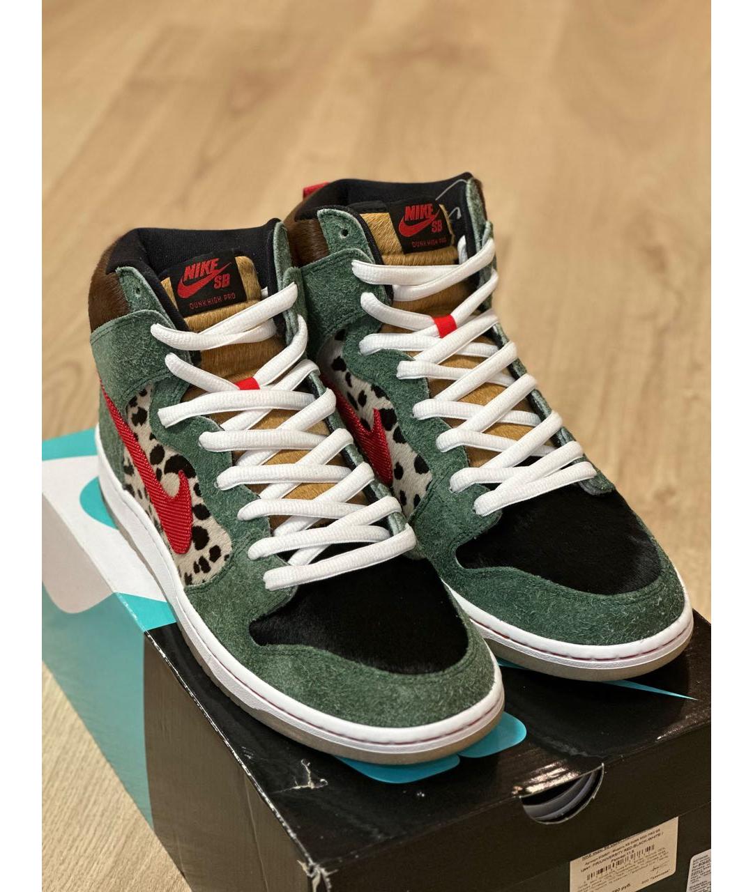 NIKE Мульти замшевые высокие кроссовки / кеды, фото 3