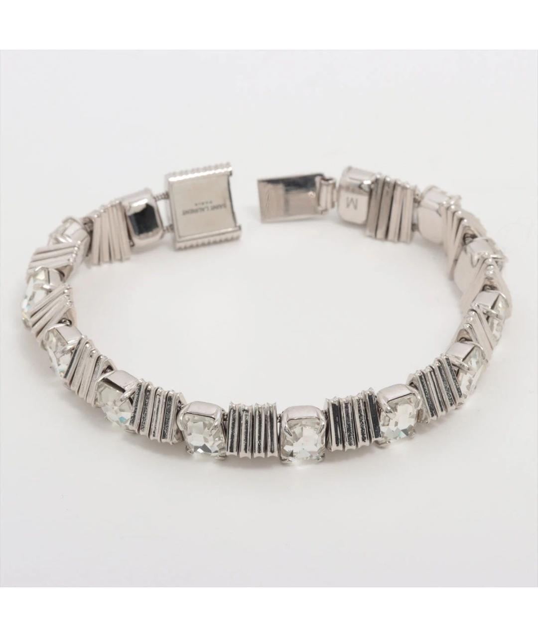 SAINT LAURENT Серебрянный металлический браслет, фото 9