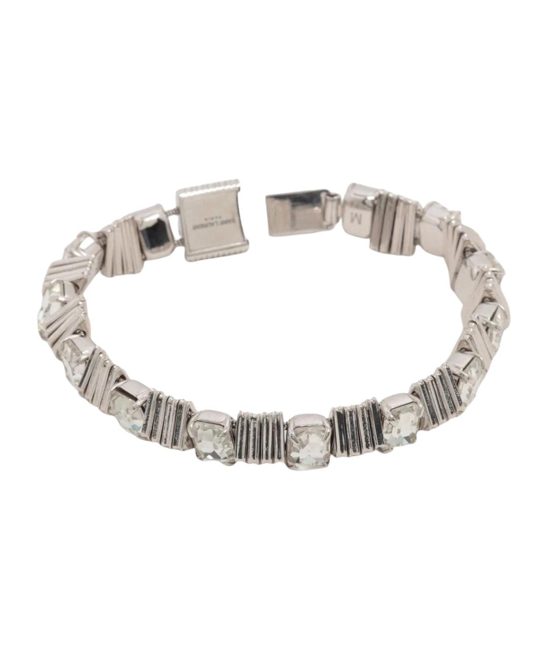 SAINT LAURENT Серебрянный металлический браслет, фото 1