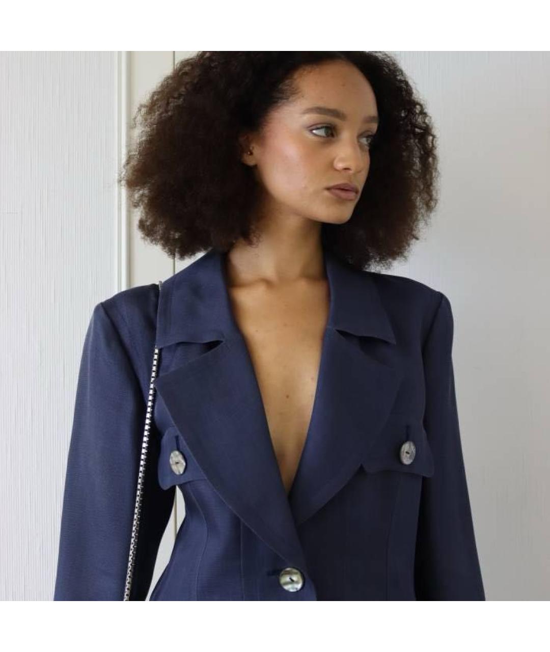 YVES SAINT LAURENT BEAUTY Темно-синий хлопковый костюм с юбками, фото 4