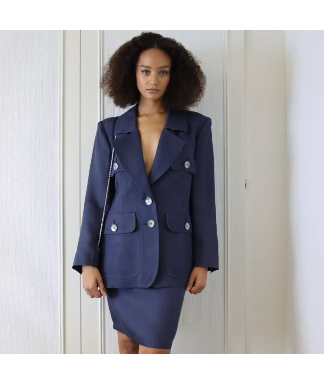 YVES SAINT LAURENT BEAUTY Темно-синий хлопковый костюм с юбками, фото 5