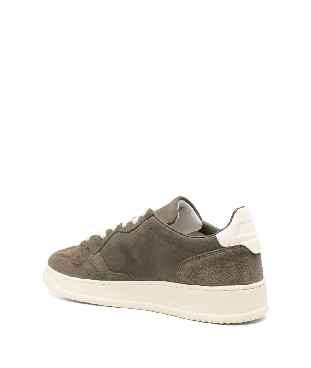 AUTRY Хаки замшевые низкие кроссовки / кеды, фото 3