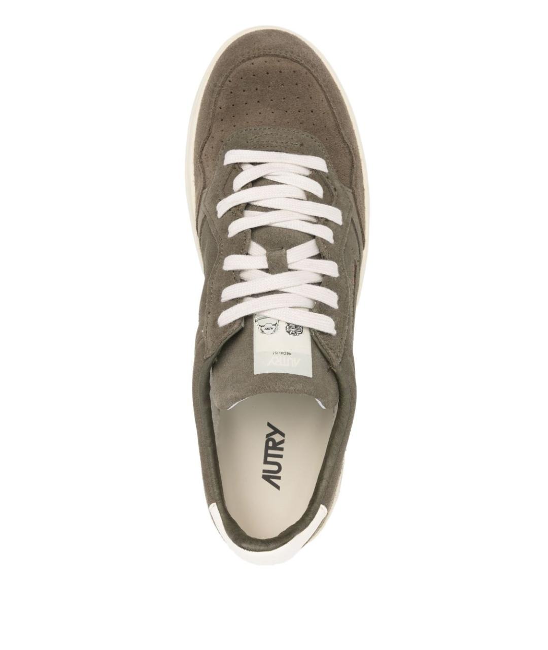 AUTRY Хаки замшевые низкие кроссовки / кеды, фото 2