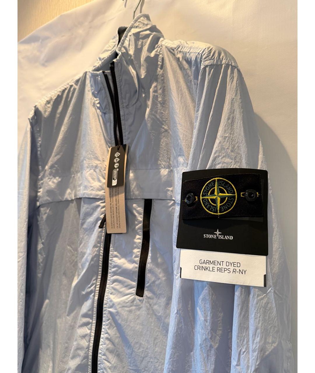 STONE ISLAND Голубая полиамидовая куртка, фото 2