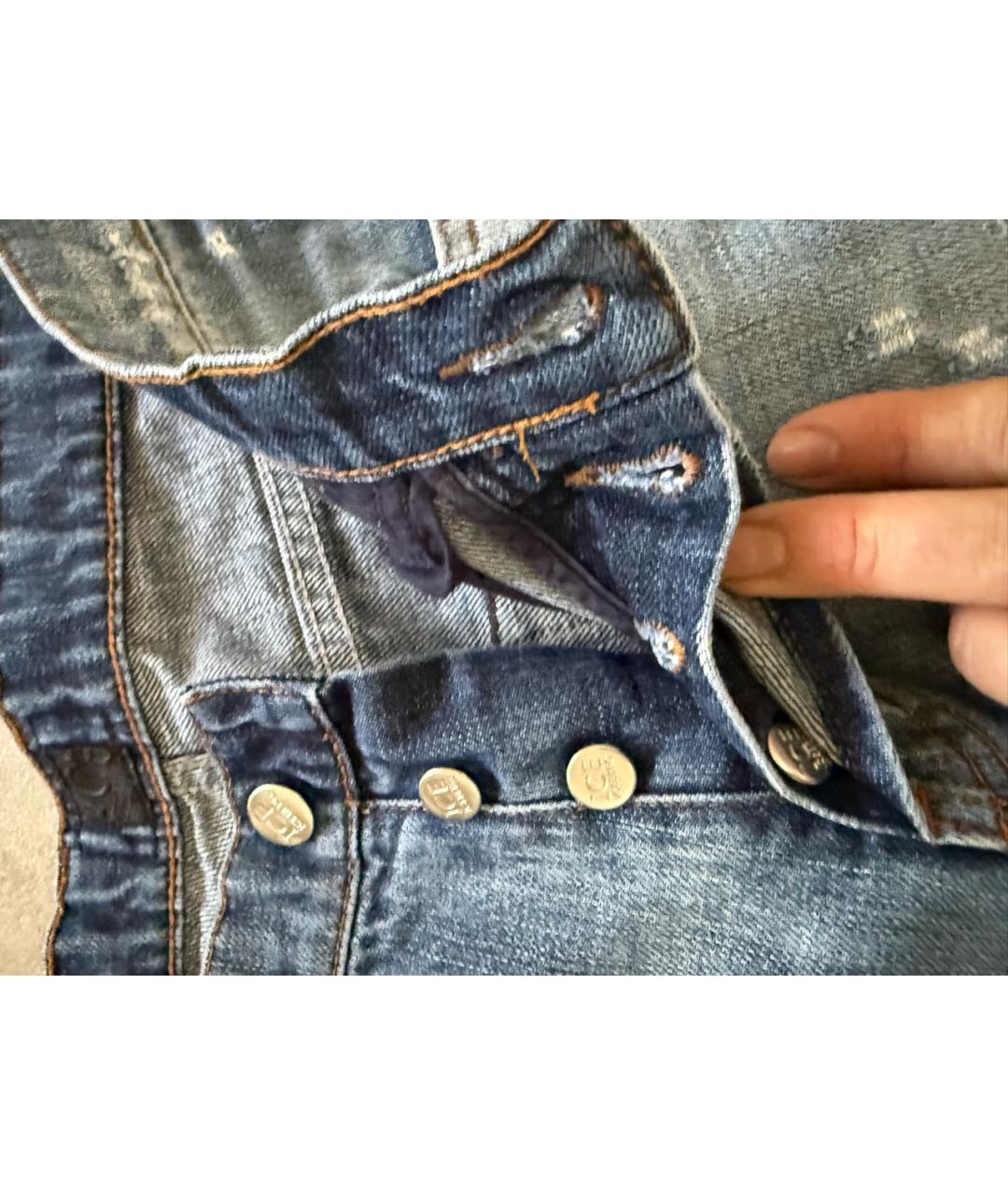 ICEBERG Серые хлопковые прямые джинсы, фото 3