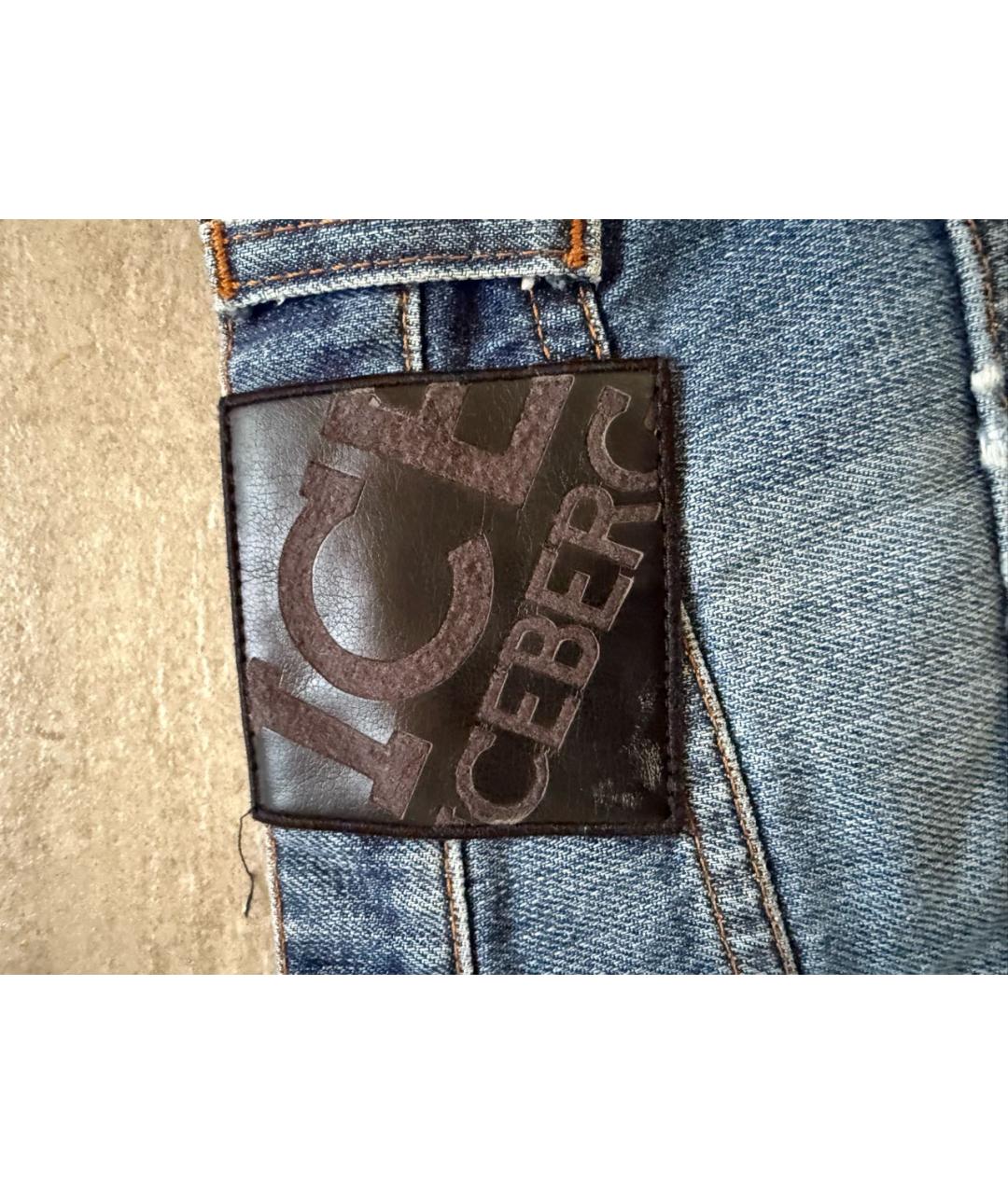 ICEBERG Серые хлопковые прямые джинсы, фото 4