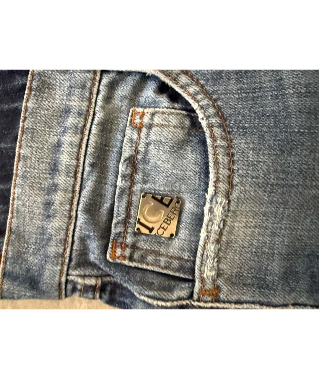 ICEBERG Серые хлопковые прямые джинсы, фото 5