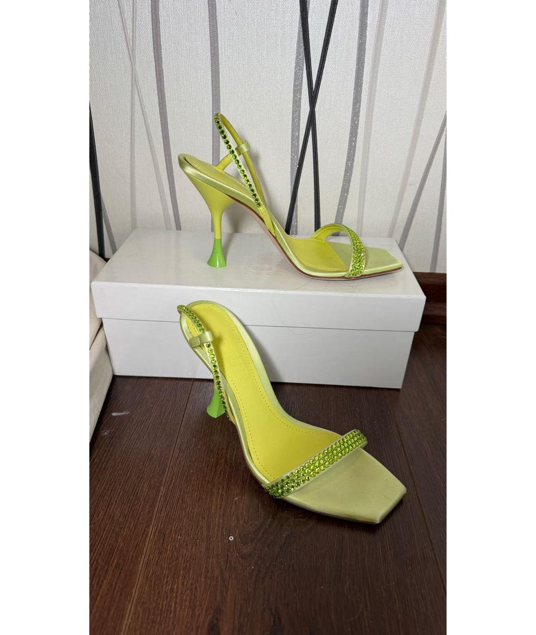 3JUIN Салатовые кожаные босоножки, фото 9