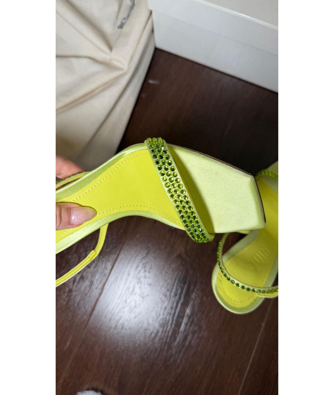 3JUIN Салатовые кожаные босоножки, фото 5