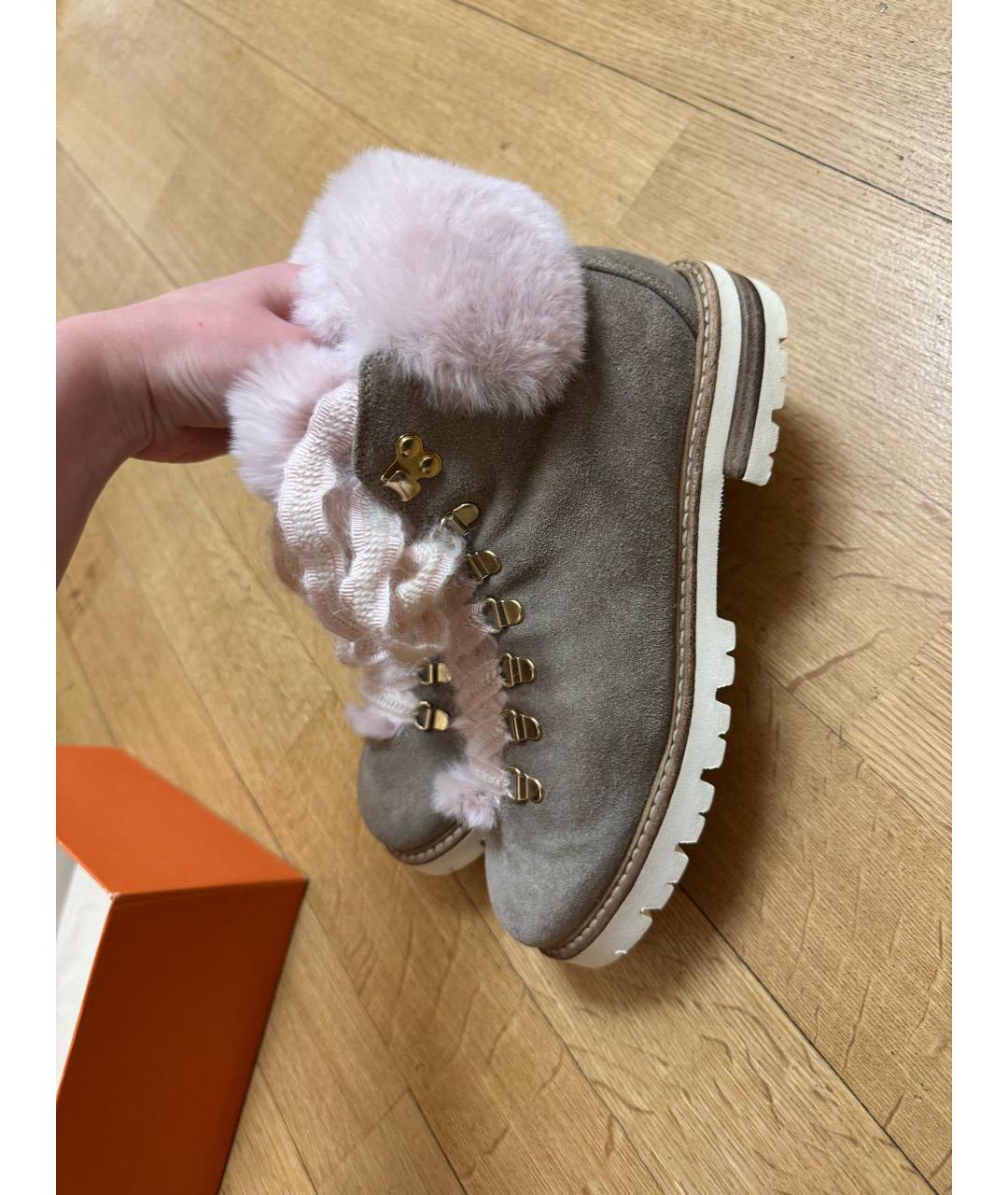 AGL Серые замшевые ботинки, фото 8