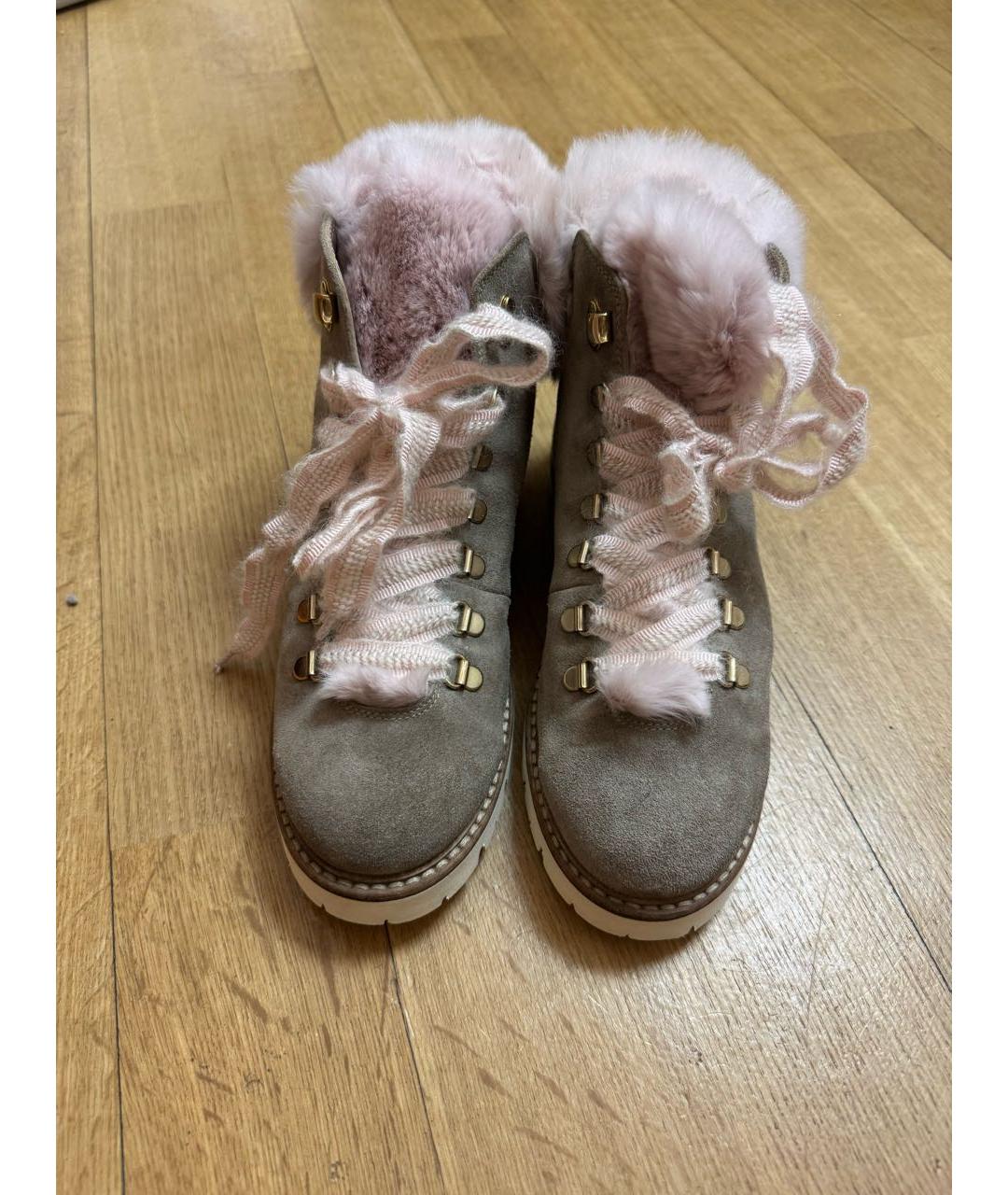 AGL Серые замшевые ботинки, фото 3