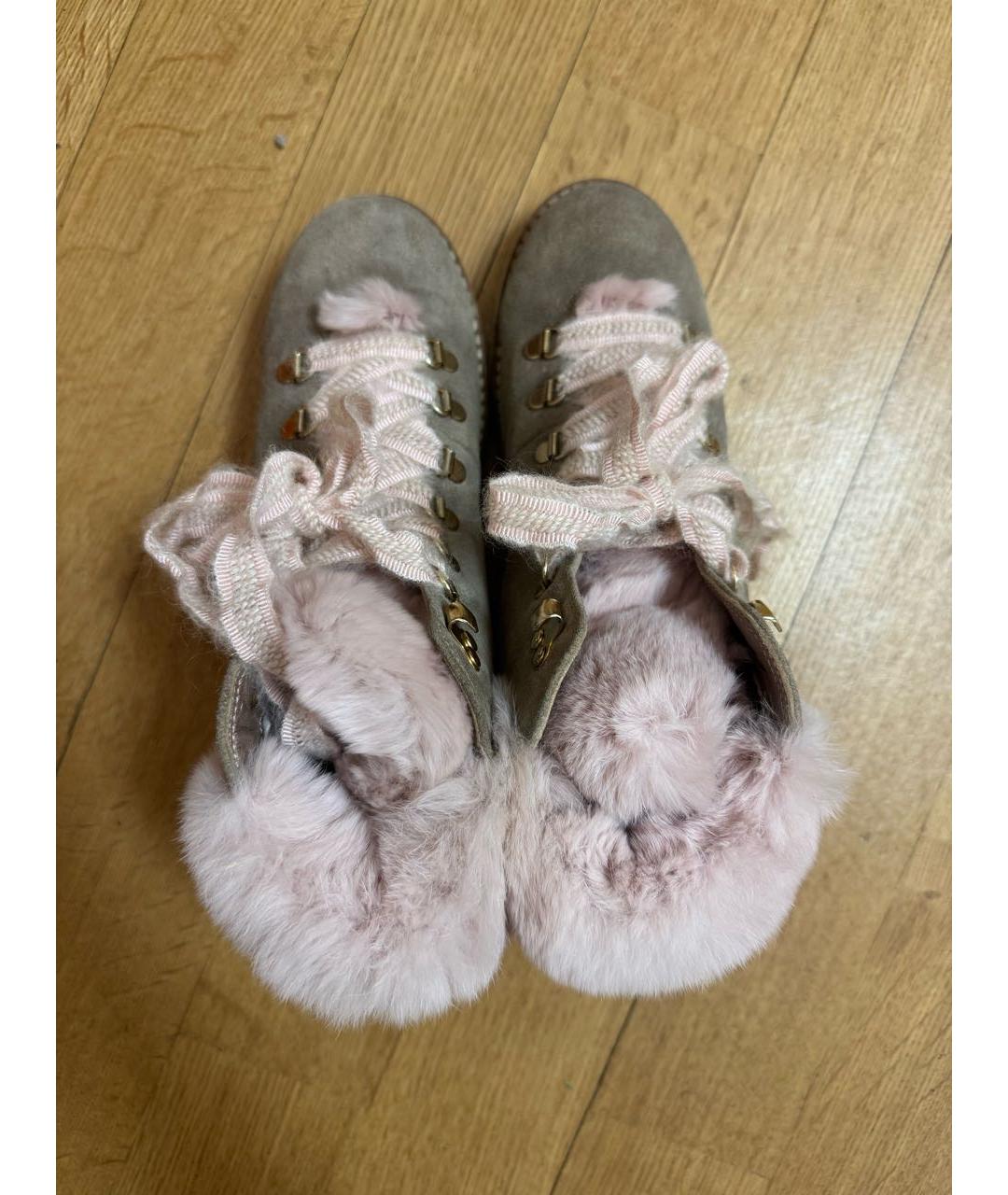 AGL Серые замшевые ботинки, фото 7