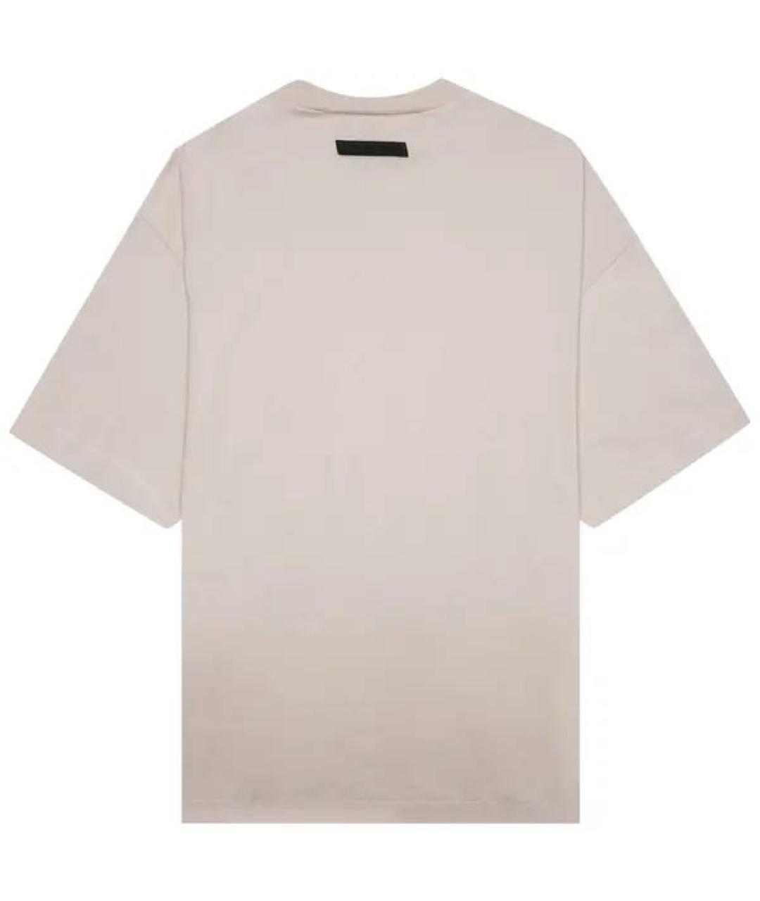 FEAR OF GOD ESSENTIALS Бежевая хлопковая футболка, фото 2