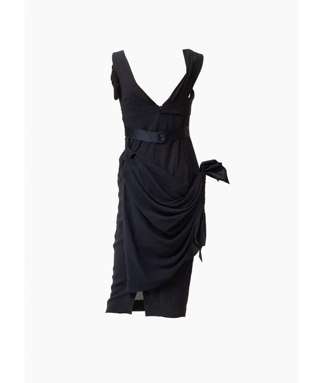 CHANEL Черное шелковое коктейльное платье, фото 2