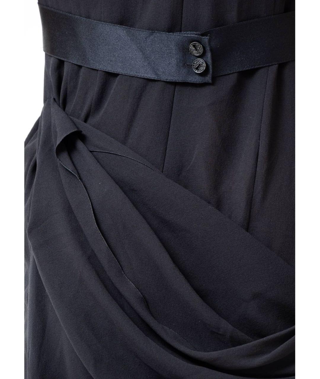 CHANEL Черное шелковое коктейльное платье, фото 3