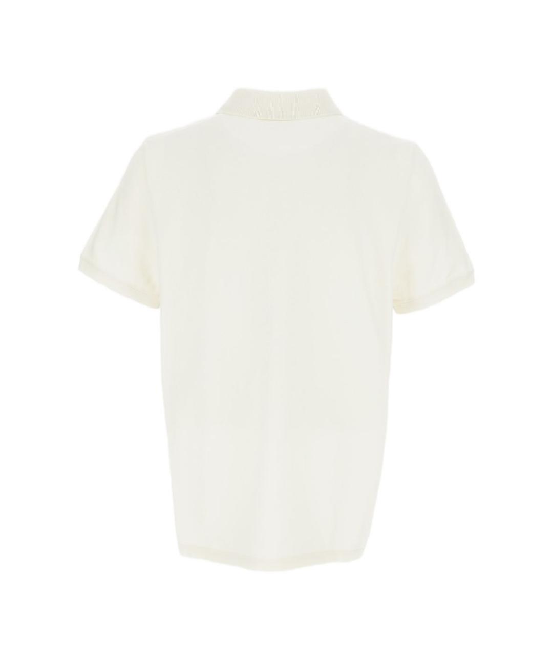 MAISON KITSUNE Белое хлопковое поло с коротким рукавом, фото 3