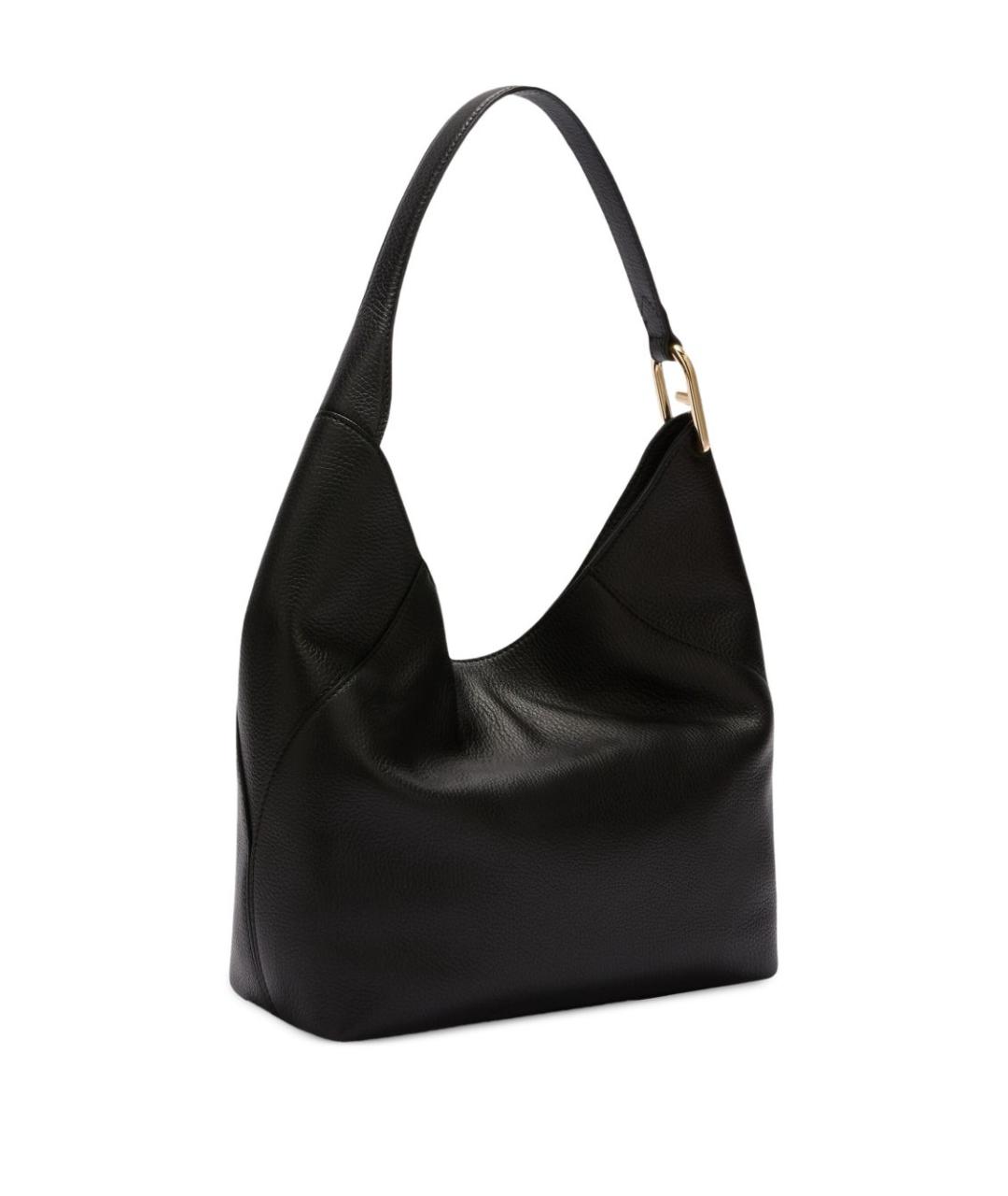 FURLA Черная кожаная сумка тоут, фото 3