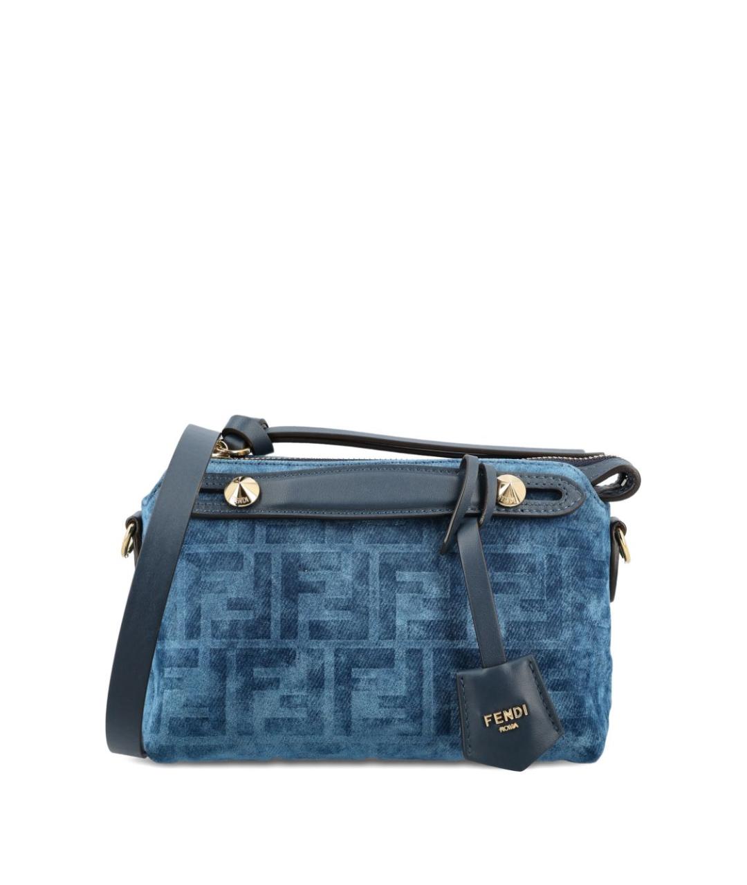 FENDI Голубая тканевая сумка через плечо, фото 1