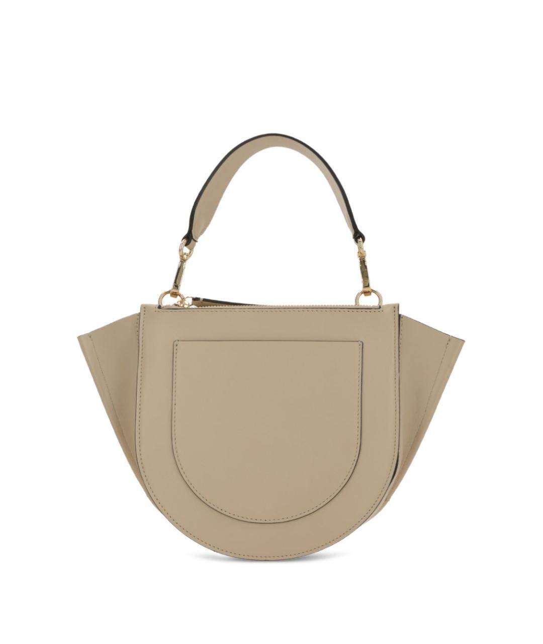 WANDLER Бежевая кожаная сумка через плечо, фото 3