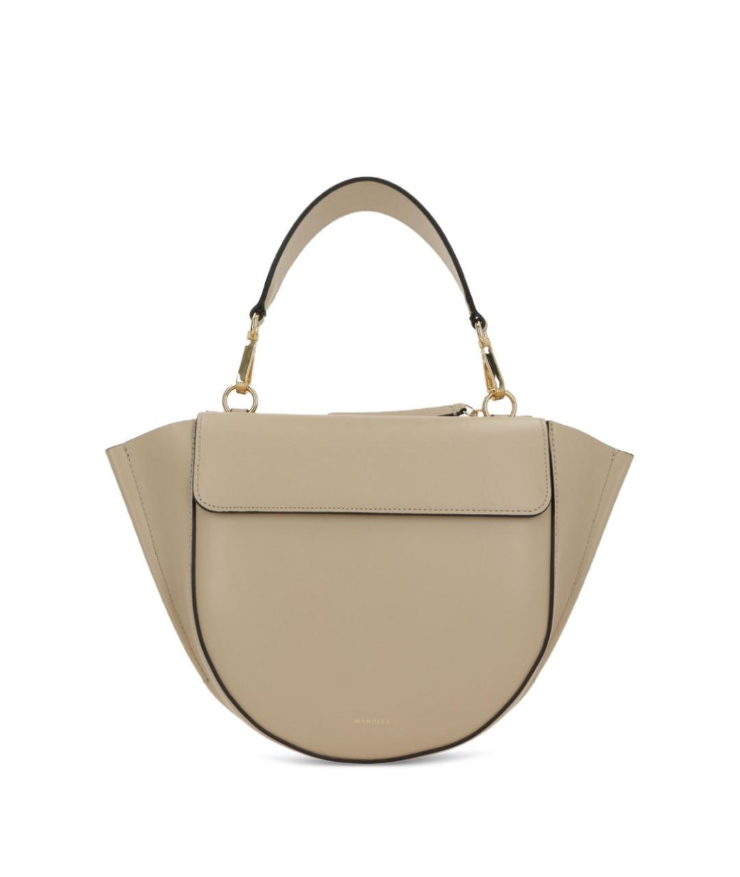 WANDLER Бежевая кожаная сумка через плечо, фото 1