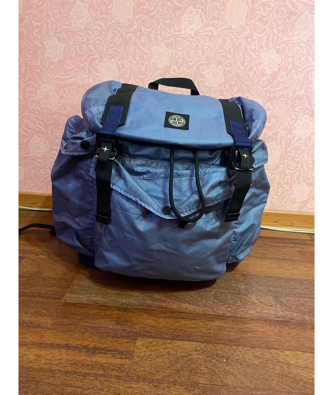 STONE ISLAND Синий хлопковый рюкзак, фото 5
