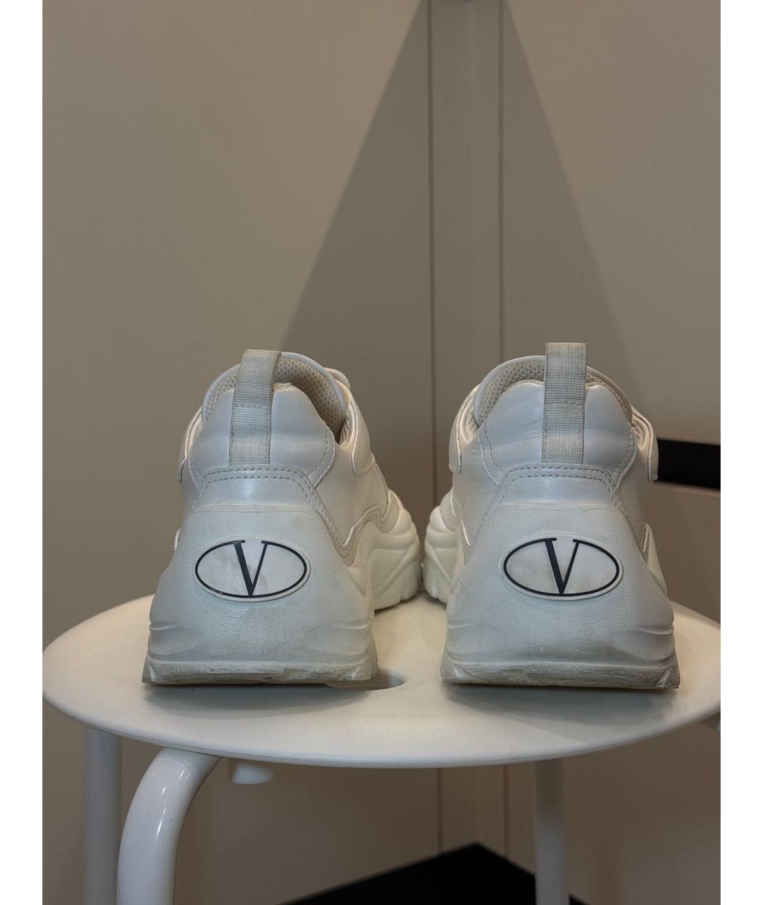 VALENTINO Белые кожаные кроссовки, фото 4